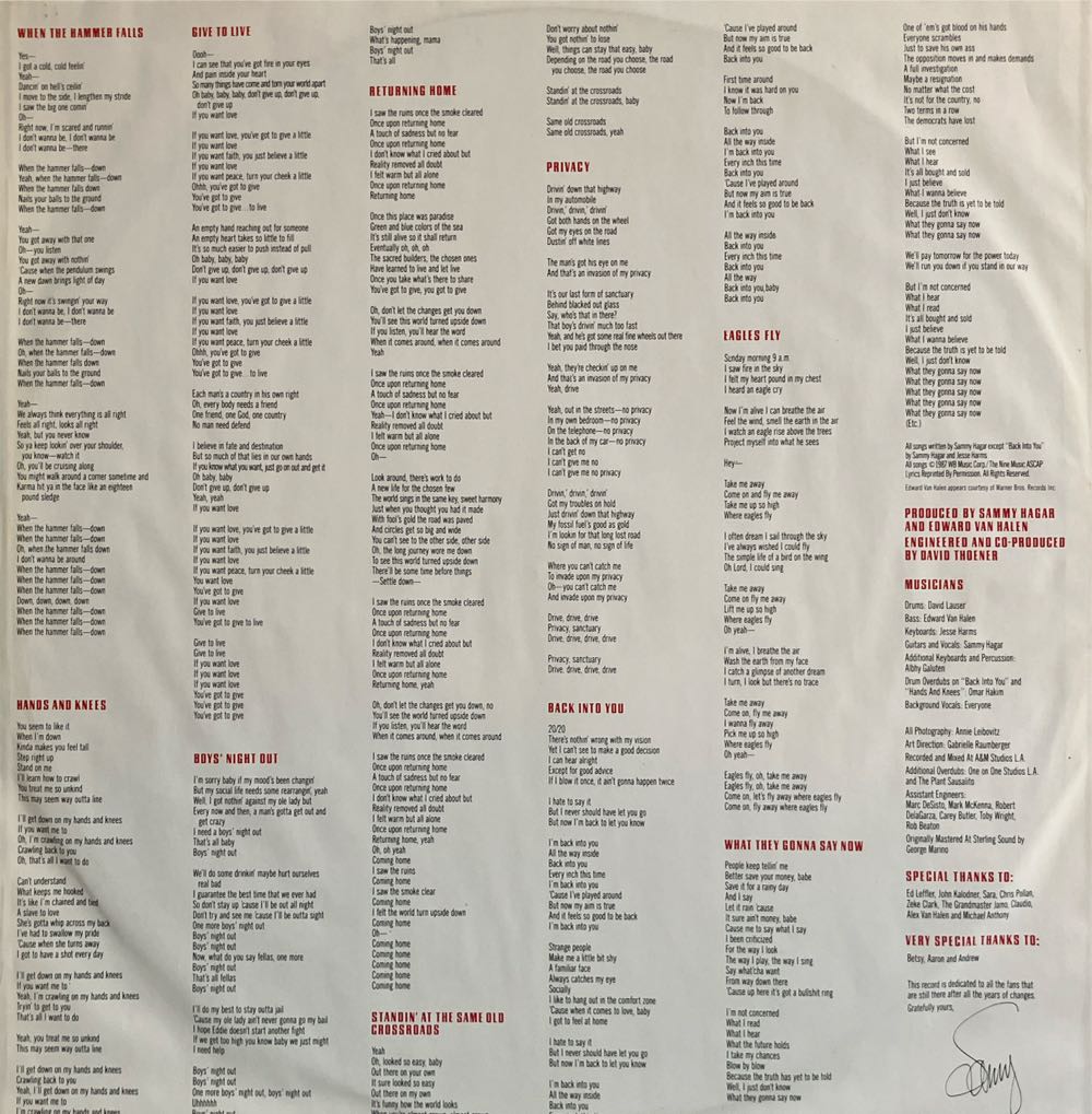 Sammy Hagar - Sammy Hagar (12”) music collectible - Main Image 3