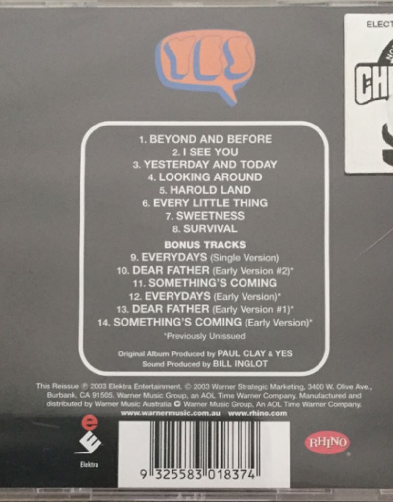 Yes - Yes (CD) music collectible [Barcode 9325583018374] - Main Image 2