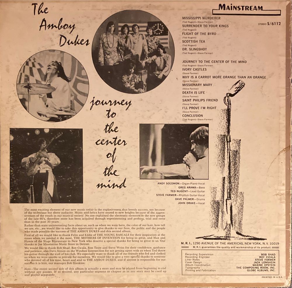 Journey To The Center Of The Mind - Amboy Dukes (12”) music collectible - Main Image 2