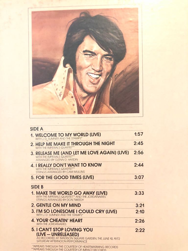 Welcome To My World - Presley, Elvis (12”) music collectible - Main Image 2