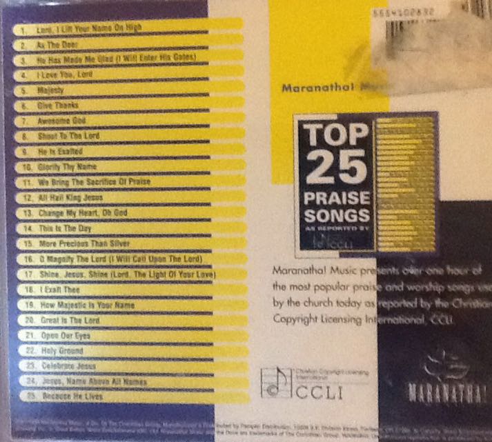 Top 25 Praise Songs - Christian (CD) music collectible [Barcode 738597122620] - Main Image 2