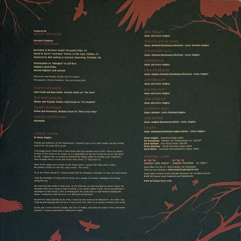 Afterglow - Black Country Communion (12”) music collectible [Barcode 8712725739814] - Main Image 3