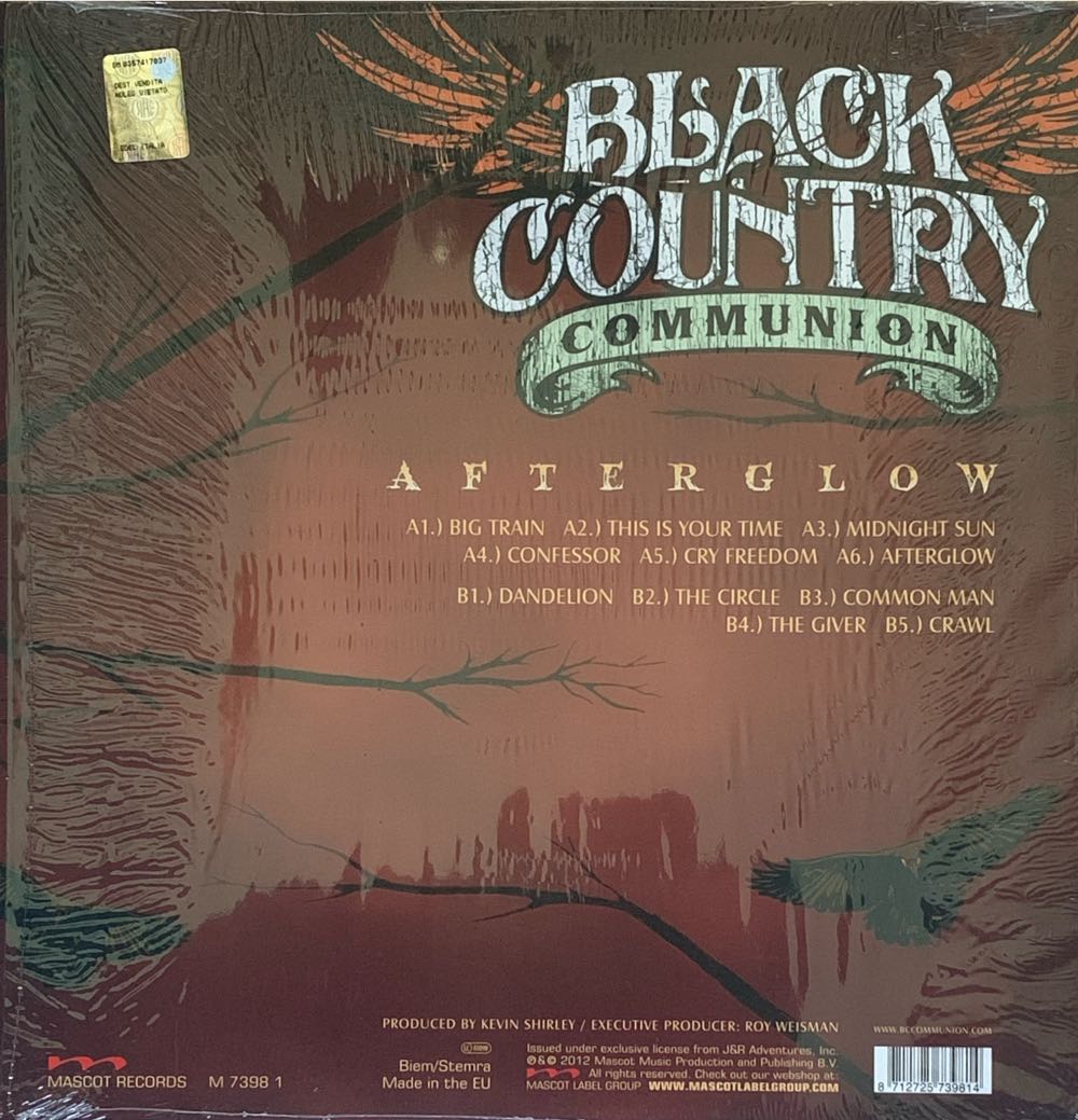 Afterglow - Black Country Communion (12”) music collectible [Barcode 8712725739814] - Main Image 4