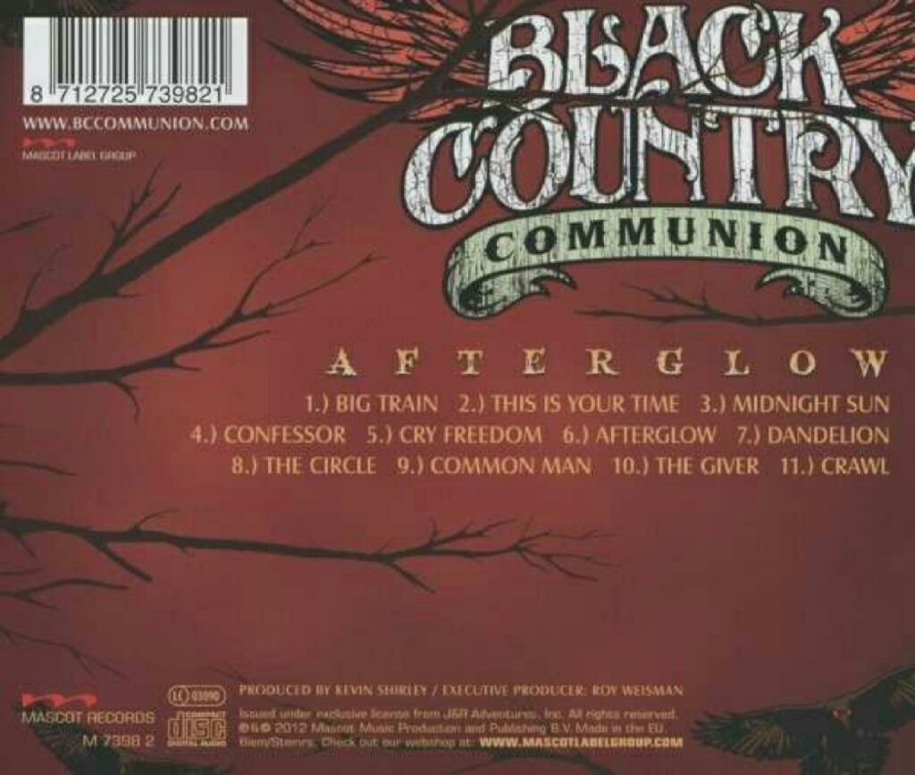 Black Country Communion - Afterglow - Black Country Communion (CD - 123) music collectible [Barcode 8712725739852] - Main Image 2