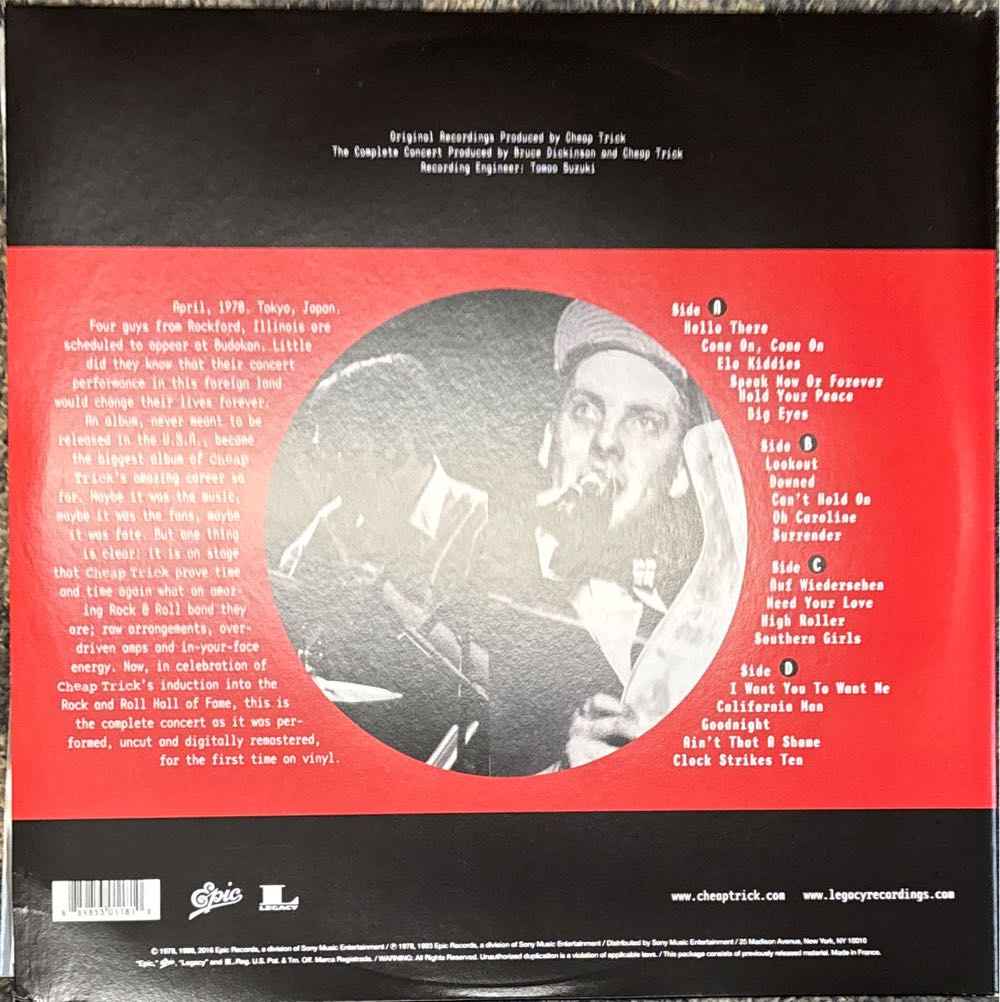 At Budokan - Cheap Trick (12”) music collectible [Barcode 889853011810] - Main Image 2