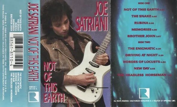Not Of This Earth - Joe Satriani (Cassette) music collectible [Barcode 088561811044] - Main Image 3