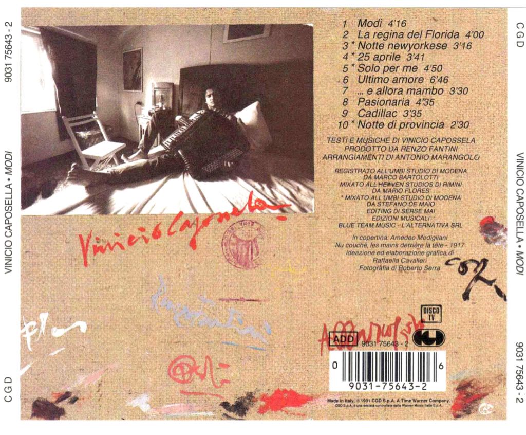 Modi - Capossela, Vinicio (CD) music collectible [Barcode 090317564326] - Main Image 2