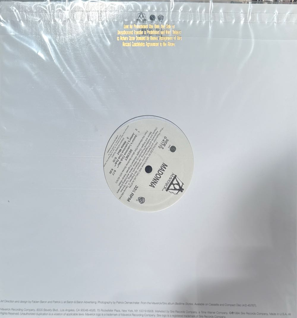 Secret - Madonna (12”) music collectible [Barcode 093624177203] - Main Image 2