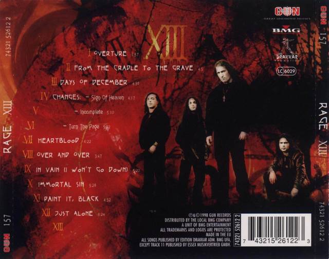 XIII - Rage (CD) music collectible [Barcode 743215261223] - Main Image 2