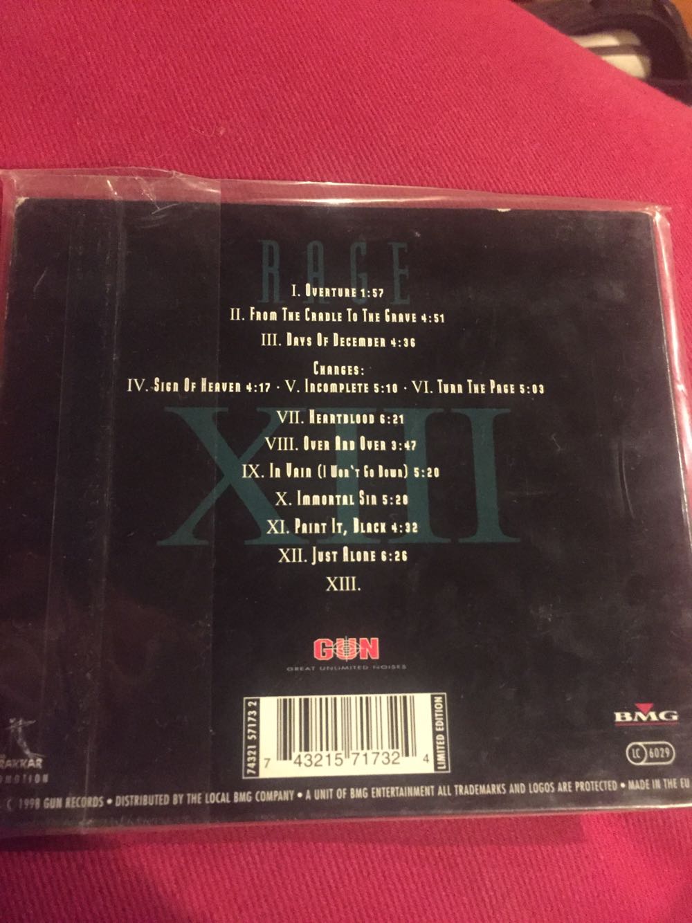 XIII - Rage (CD) music collectible [Barcode 743215717324] - Main Image 3