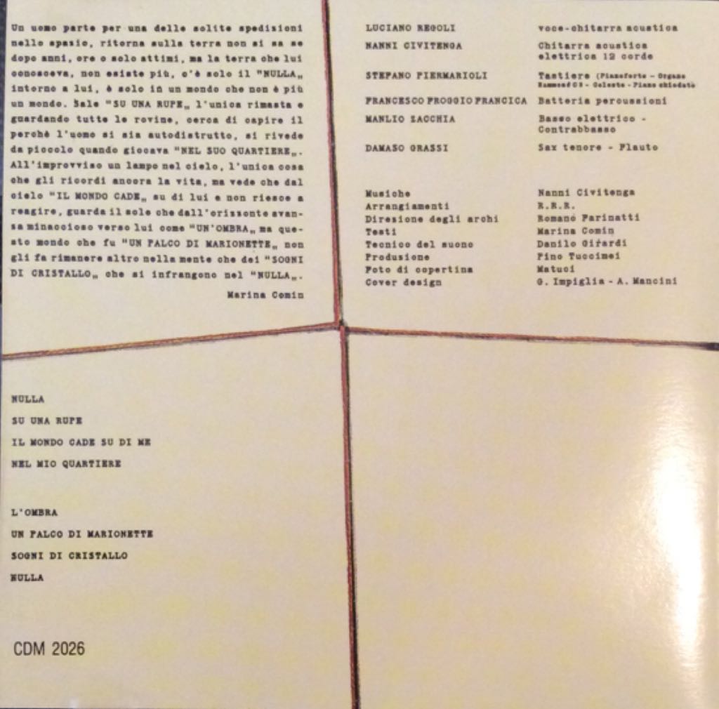 Per Un Mondo Di Cristallo - Raccomandata Ricevuta Ritorno (12”) music collectible - Main Image 2