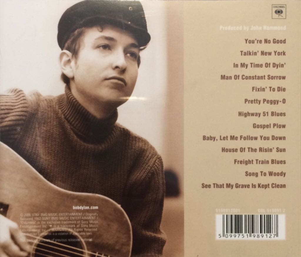Bob Dylan - Bob Dylan (CD) music collectible [Barcode 5099751989127] - Main Image 2