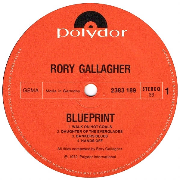 Rory Gallagher Blueprint - Gallagher, Rory 🇮🇪-Vinyl LP (12” - 43) music collectible - Main Image 3
