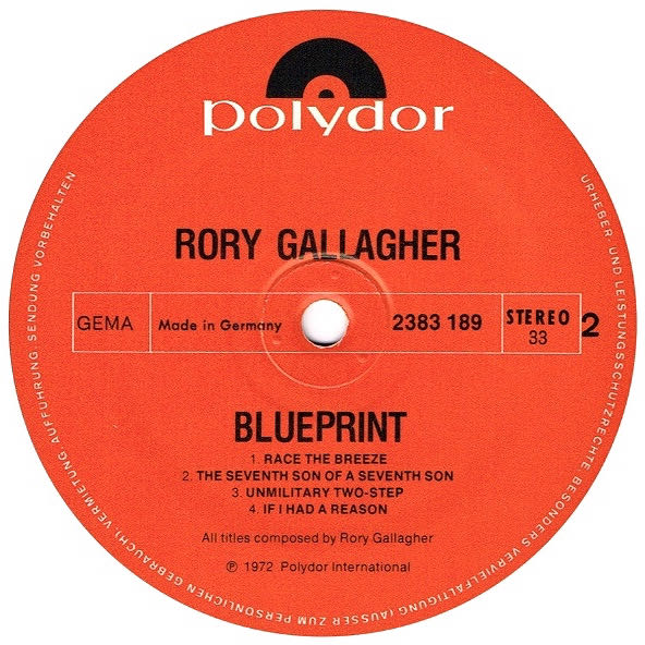 Rory Gallagher Blueprint - Gallagher, Rory 🇮🇪-Vinyl LP (12” - 43) music collectible - Main Image 4