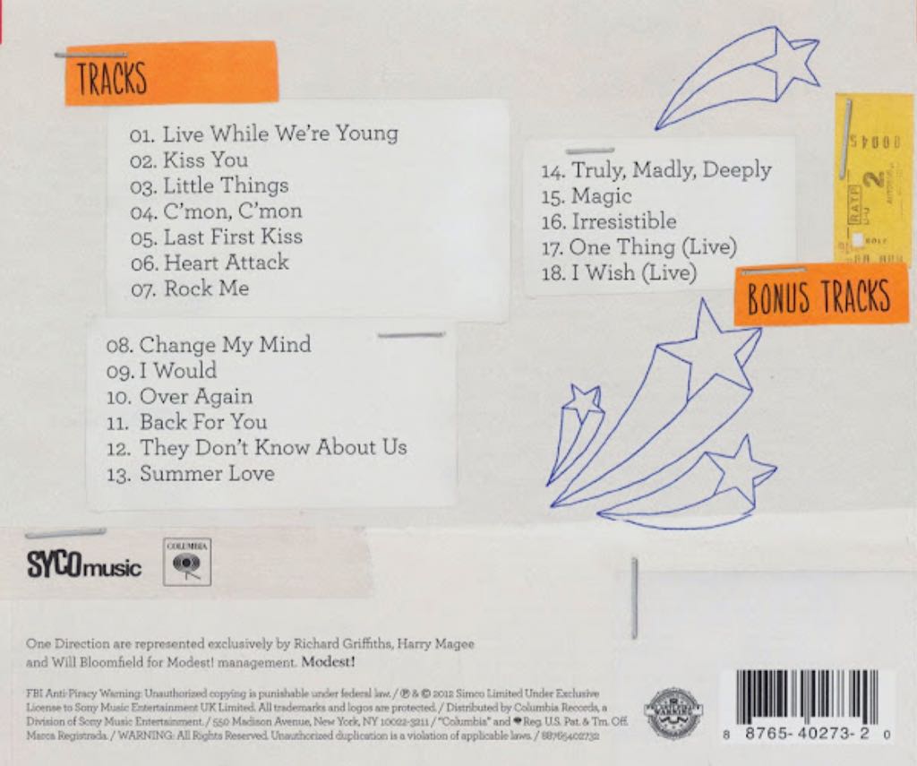 Take Me Home (Deluxe) - One Direction (CD - 52) music collectible [Barcode 887654027320] - Main Image 2