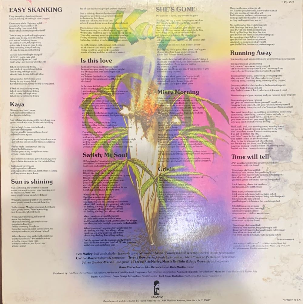 Kaya - Marley, Bob & Wailers, The (12” - 37) music collectible [Barcode 602547276261] - Main Image 3