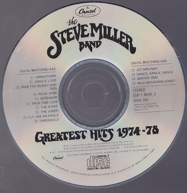 Greatest Hits 1974-78 - Steve Miller Band, The (12” - 45) music collectible - Main Image 3