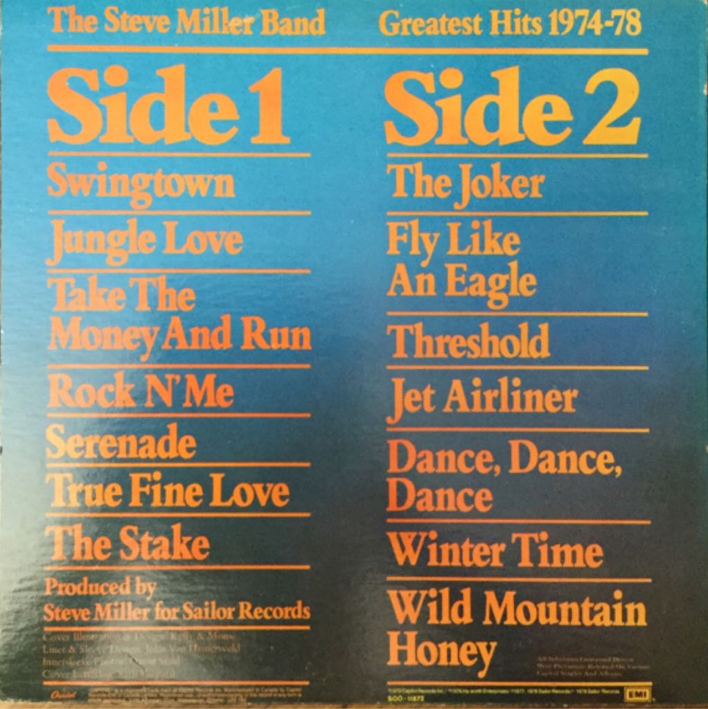 The Steve Miller Band - Greatest Hits 1974-78 - Miller, Steve (CD - 48) music collectible - Main Image 2