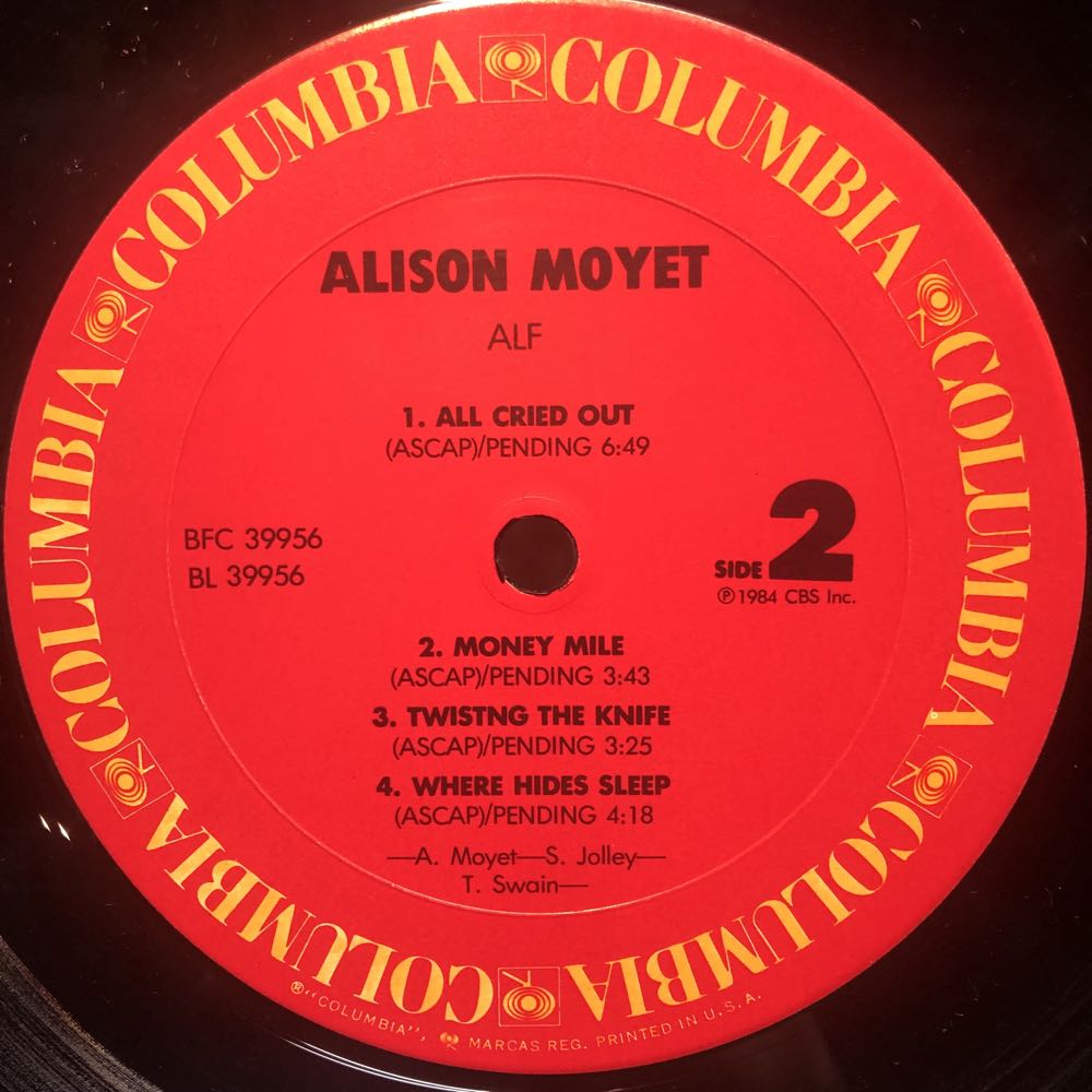 Alf - Moyet, Alison (12”) music collectible [Barcode 074643995610] - Main Image 4