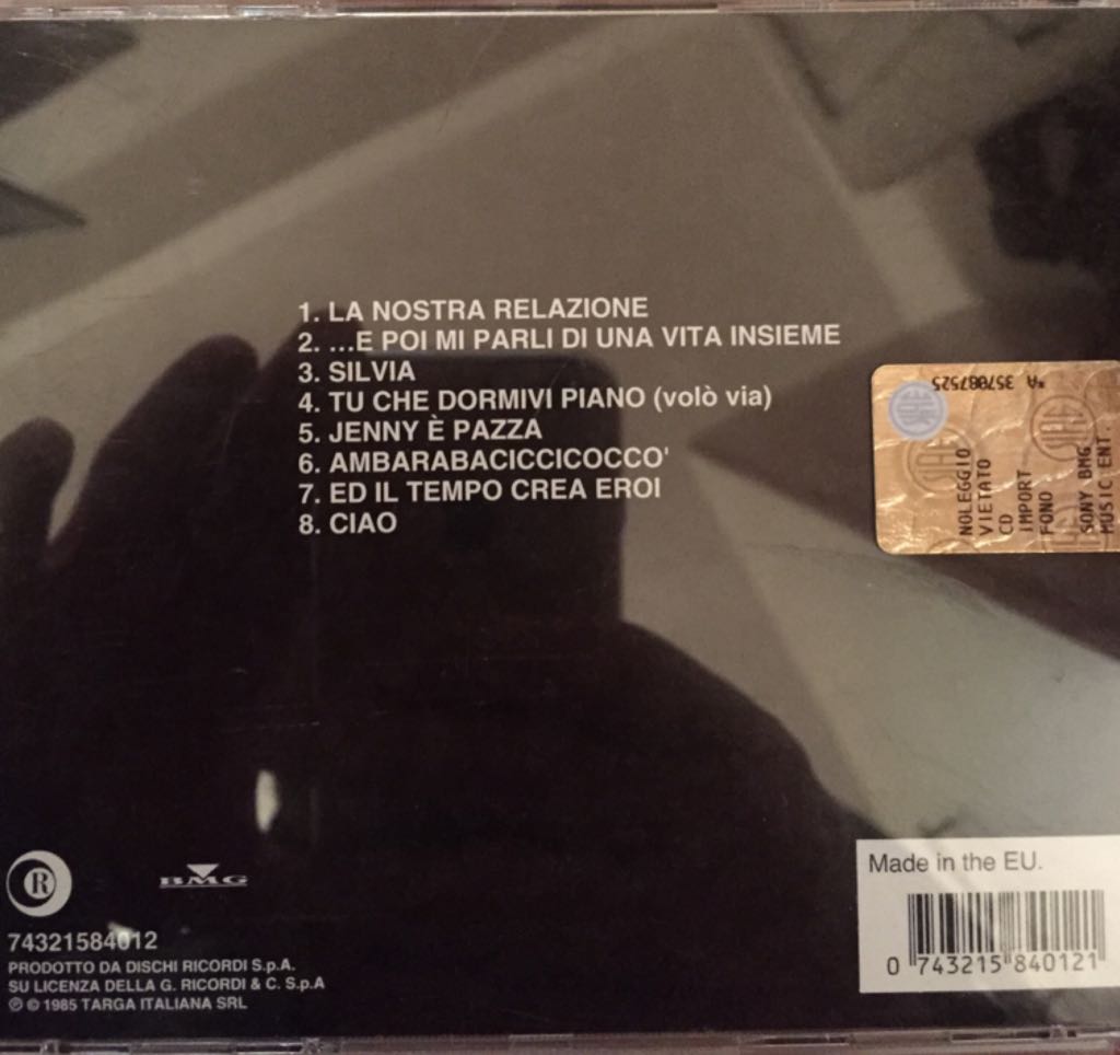 Ma Cosa Vuoi Che Sia Una Canzone - Vasco Rossi (CD) music collectible [Barcode 743215840121] - Main Image 2