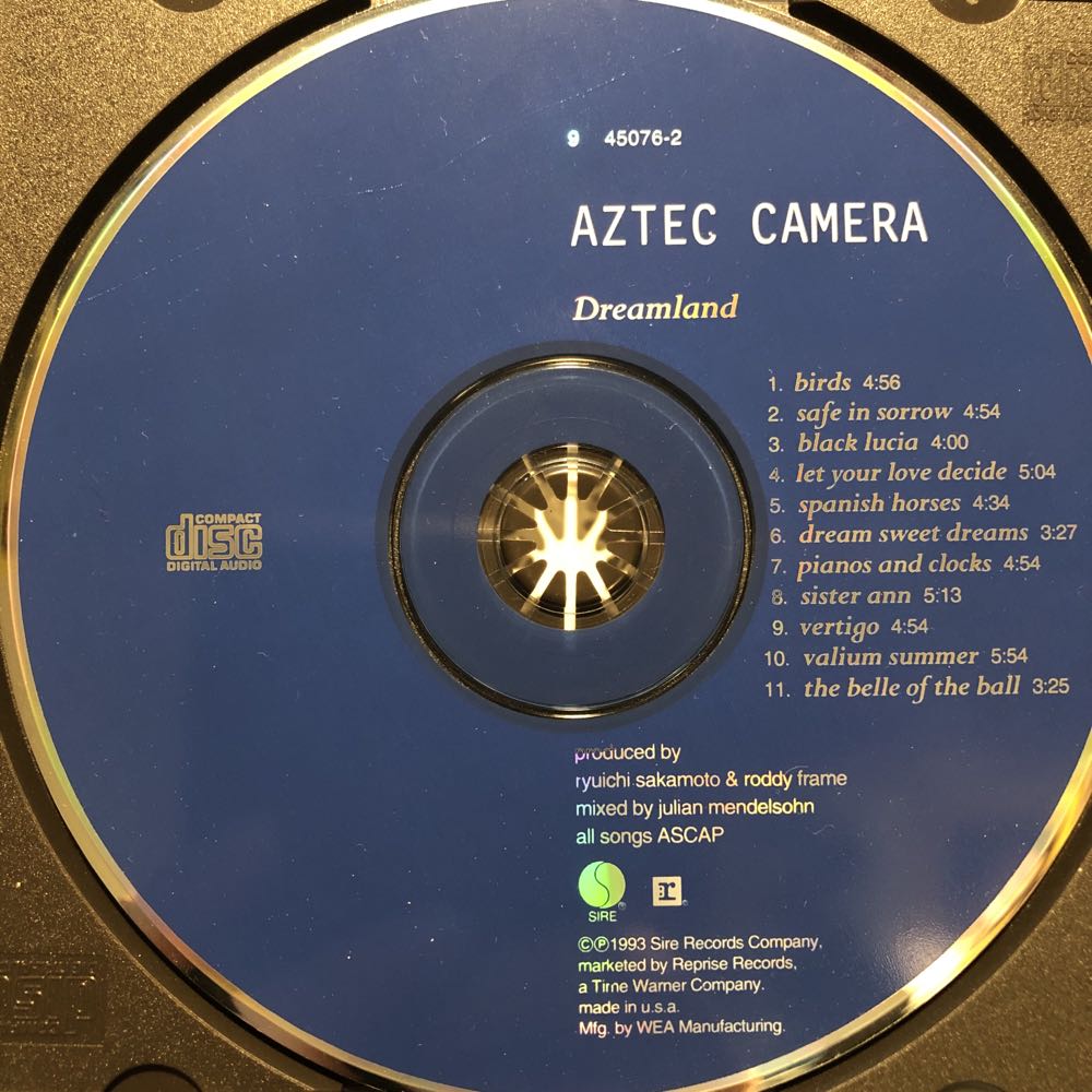 Dreamland - Aztec Camera (CD - 52) music collectible [Barcode 093624507628] - Main Image 4