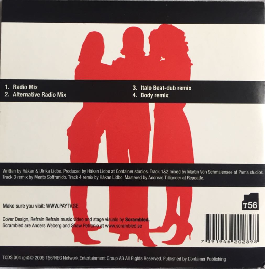 Refrain Refrain - Pay tv (CD) music collectible [Barcode 7391946202898] - Main Image 2