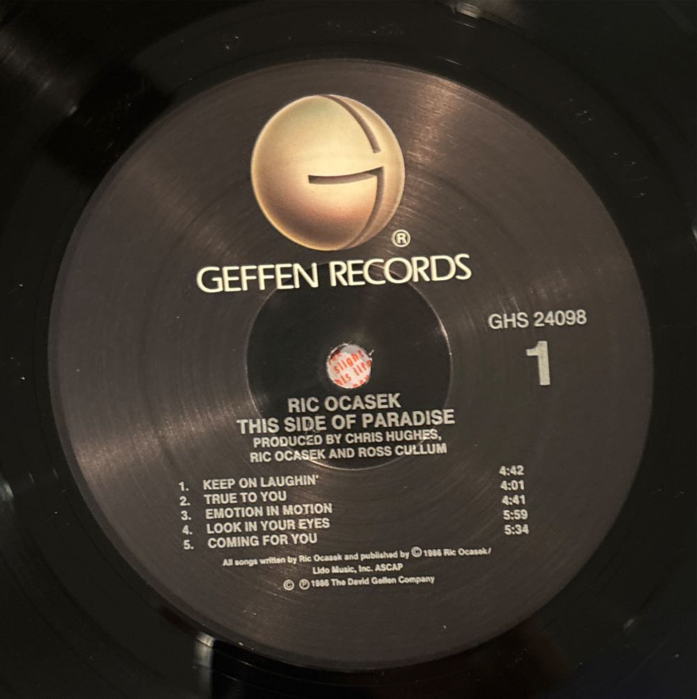 This Side Of Paradise - Ocasek, Ric (12”) music collectible - Main Image 3