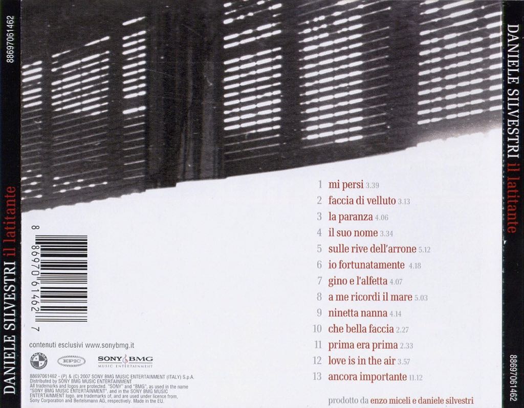Il Latitante - Daniele Silvestri (CD) music collectible [Barcode 886971295023] - Main Image 2