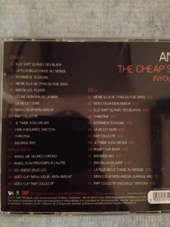 The Cheap Show Inyourface - Anais (CD) music collectible [Barcode 5033197431123] - Main Image 2