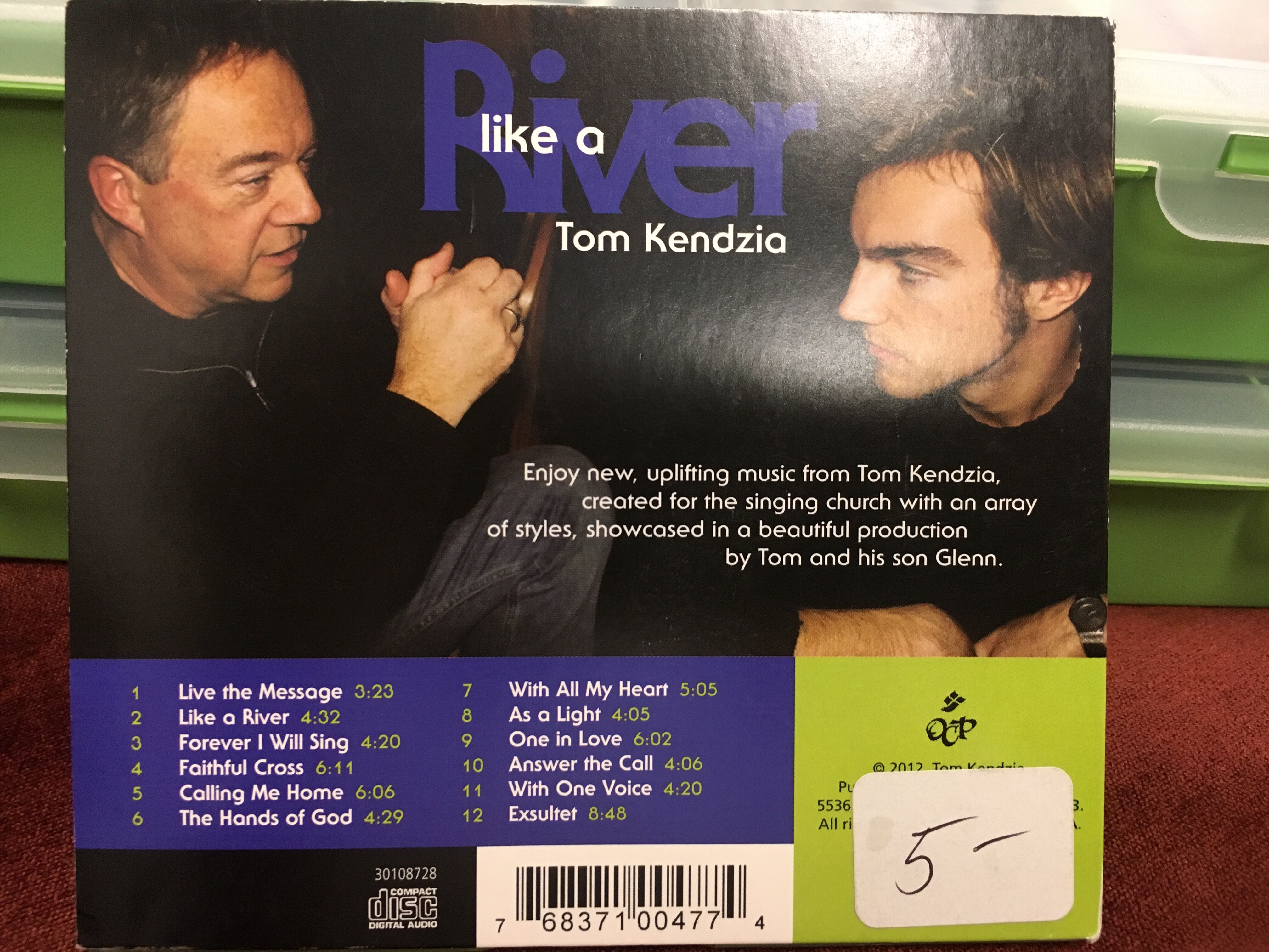 Like A River - Tom Kendzia (CD) music collectible [Barcode 768371004774] - Main Image 2