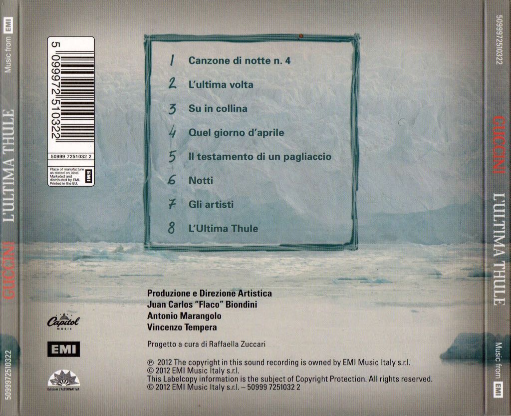 L’ultima Thule - Guccini, Francesco (CD) music collectible [Barcode 5099972510322] - Main Image 2