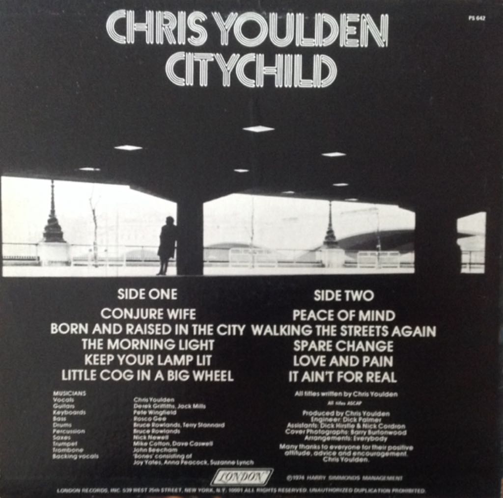 Citychild - Chris Youlden (CD) music collectible - Main Image 2
