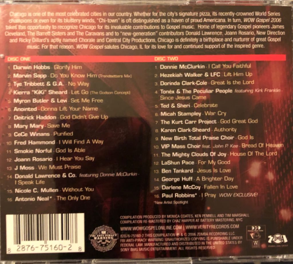 Wow Gospel - Various (CD) music collectible [Barcode 828767516028] - Main Image 2