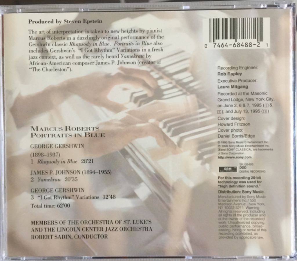 Portraits in Blue - Marcus Roberts (CD) music collectible [Barcode 074646848821] - Main Image 2