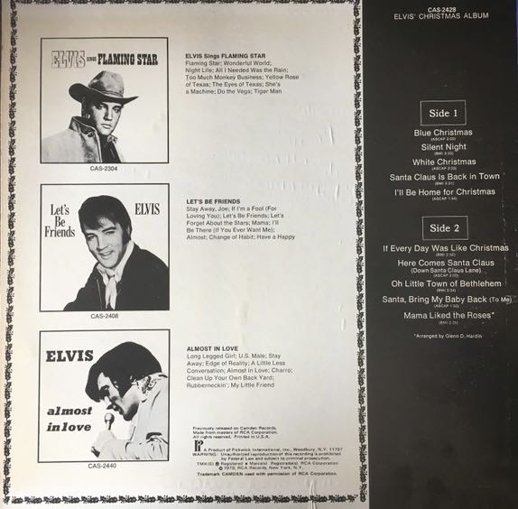 Elvis’ Christmas Album - Presley, Elvis (12”) music collectible - Main Image 2