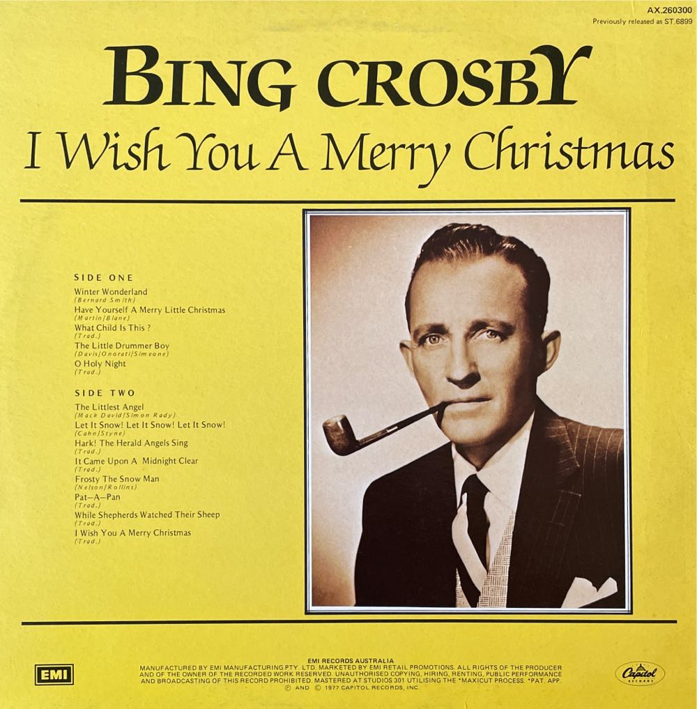 I Wish You A Merry Christmas - Crosby, Bing (12”) music collectible - Main Image 2