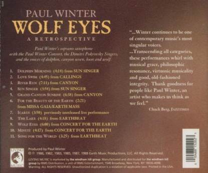 Wolf Eyes - Paul Winter (CD) music collectible [Barcode 010488001826] - Main Image 2