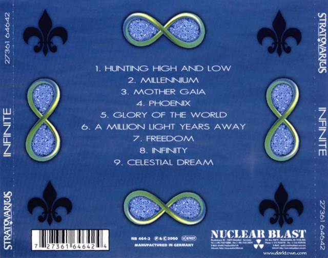 Infinite - Stratovarius (CD-R) music collectible [Barcode 727361646424] - Main Image 2