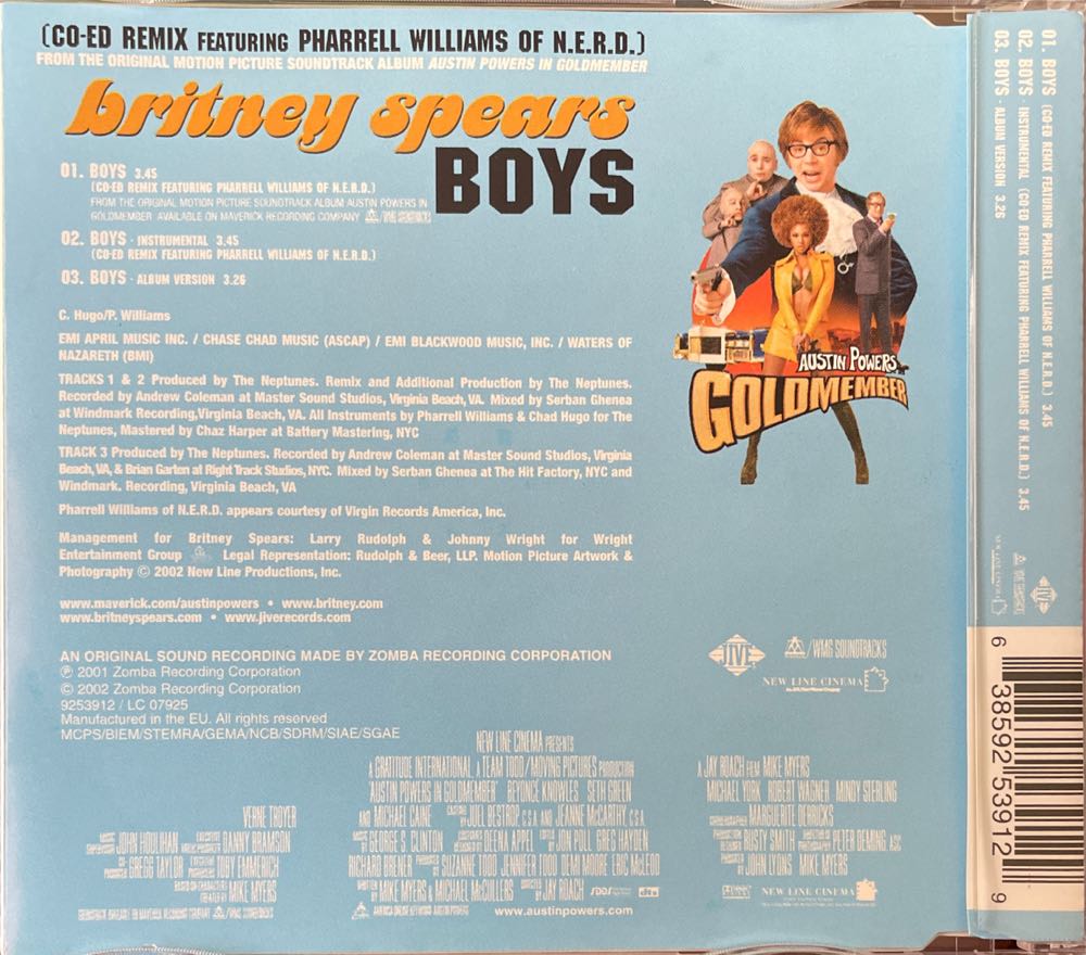 Boys - Britney Spears (CD) music collectible [Barcode 638592539129] - Main Image 2