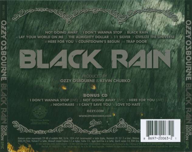 Black Rain - Osbourne, Ozzy (CD) music collectible - Main Image 2