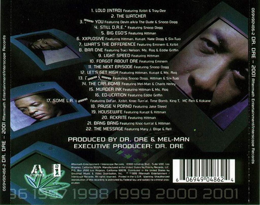 2001 - Dr. Dre (12” - 68) music collectible [Barcode 606949048617] - Main Image 2