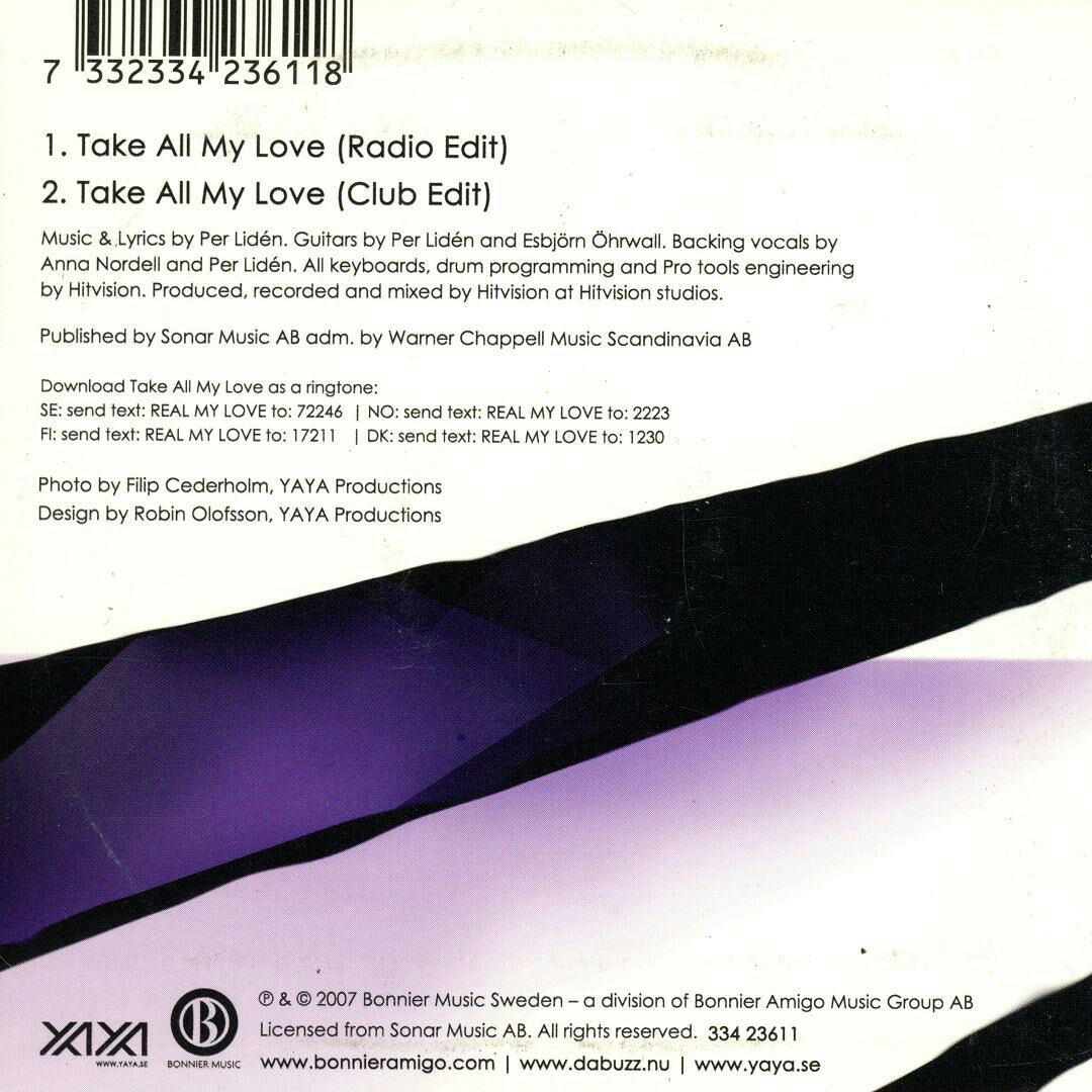 Take All My Love - Da buzz (CD) music collectible [Barcode 7332334236118] - Main Image 2