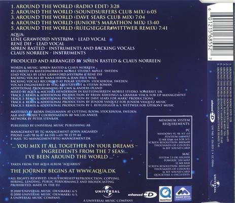 Around The World - Aqua (CD) music collectible - Main Image 2