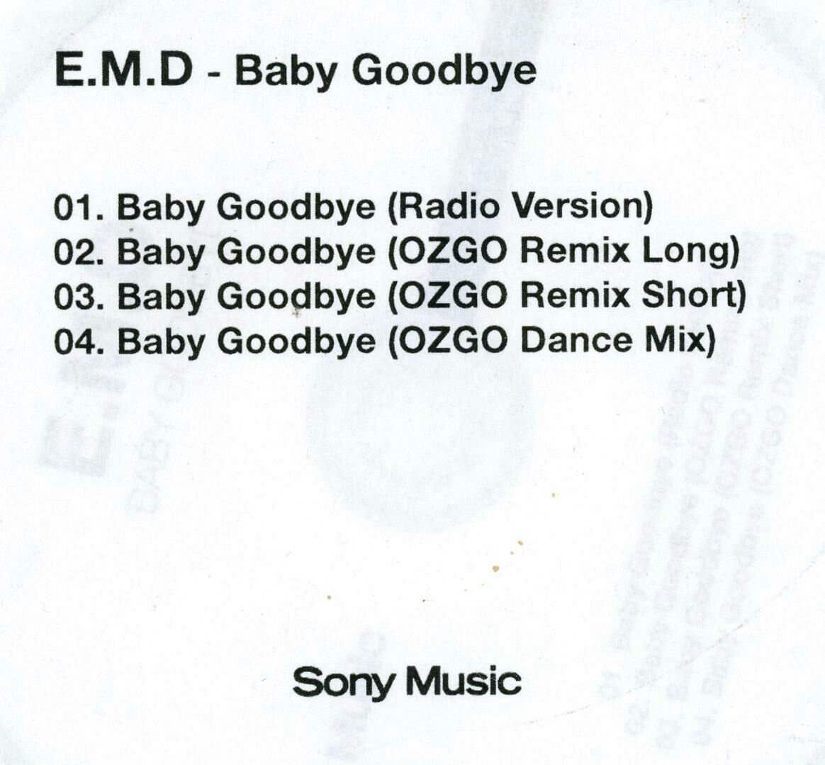 Baby Goodbye - E.M.D (CD) music collectible - Main Image 2