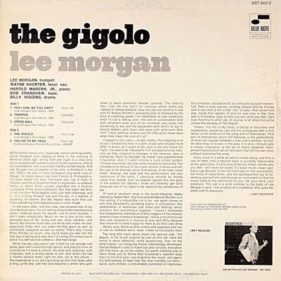 The Gigolo - Morgan, Lee (CD - 37:30) music collectible [Barcode 077778421221] - Main Image 2