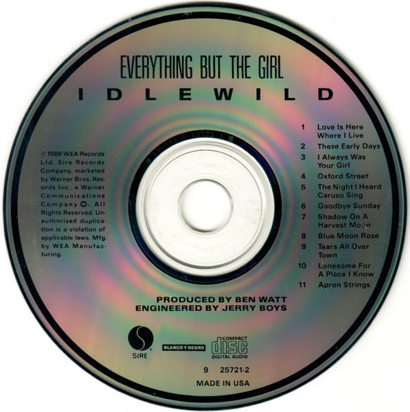 Idlewild - Everything But The Girl (CD - 45) music collectible [Barcode 075992572125] - Main Image 3