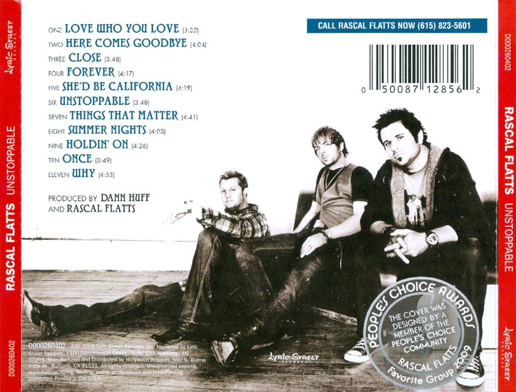 Unstoppable - Rascal Flatts (CD - 46) music collectible [Barcode 050087128562] - Main Image 2