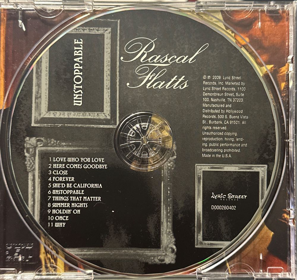 Unstoppable - Rascal Flatts (CD - 46) music collectible [Barcode 050087128562] - Main Image 3