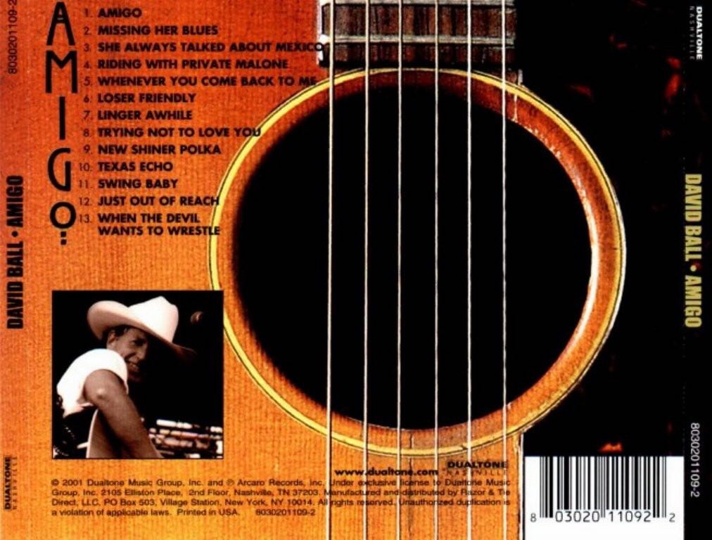 Amigo - David Ball (CD) music collectible - Main Image 2