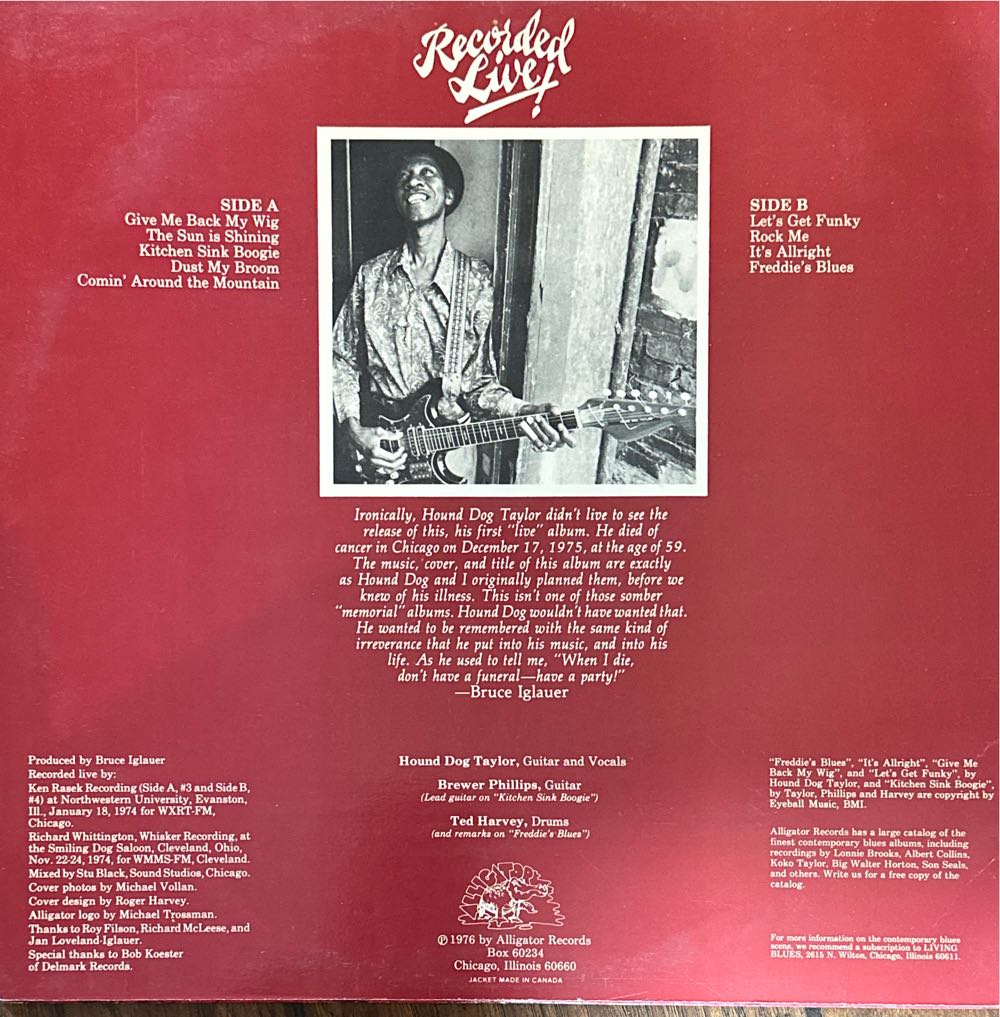 Beware Of The Dog - Hound Dog Taylor (12”) music collectible - Main Image 2